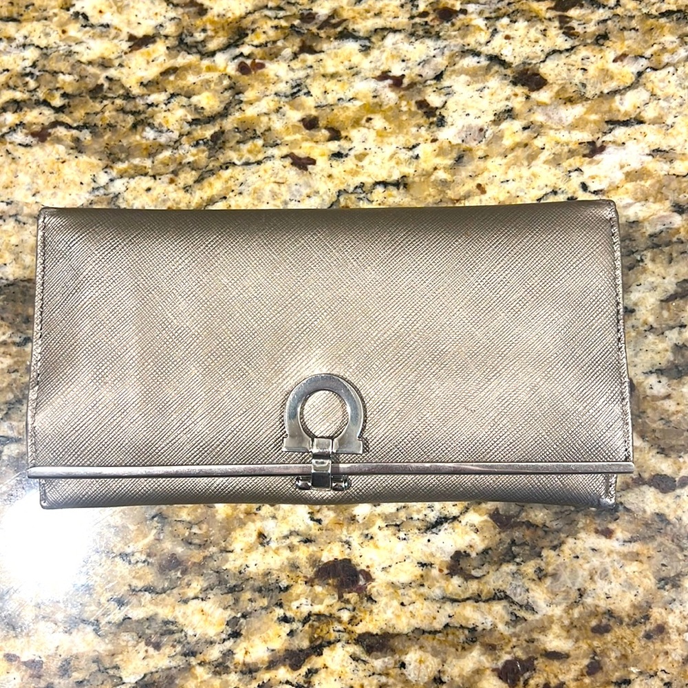 Salvatore Ferragamo Icona Silver Wallet